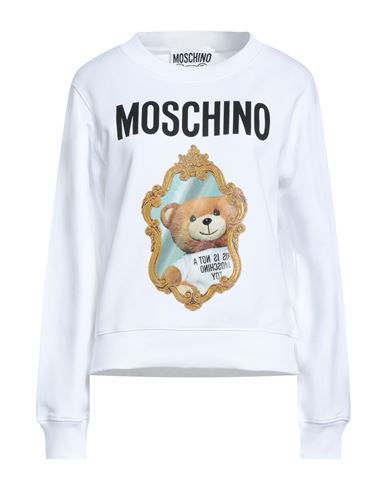 Moschino Couture Woman Sweatshirt White Size 14 Organic Cotton In White