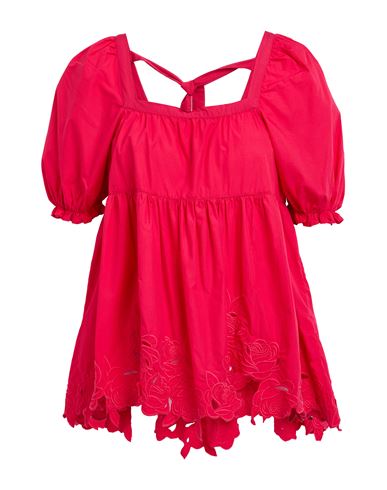 Blugirl Woman Top Fuchsia Size 6 Cotton In Pink