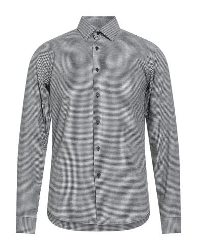 Theory Man Shirt White Size Xs Cotton, Linen, Wool In Gray