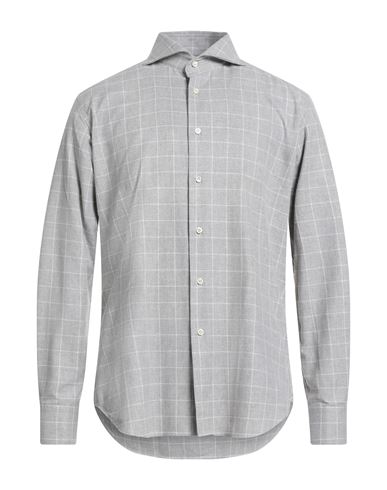 920 Italian Style Man Shirt Light Grey Size 16 ½ Cotton In Gray
