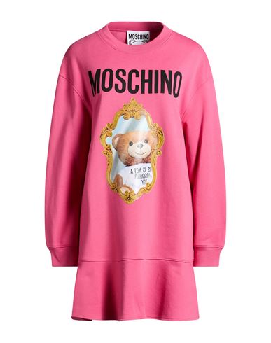 Moschino Couture Woman Mini Dress Fuchsia Size 8 Organic Cotton In Pattern