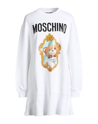 Moschino Couture Woman Mini Dress White Size 10 Organic Cotton In White