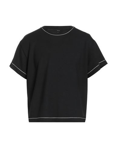 Theory Man T-shirt Black Size Xl Viscose, Elastane, Polyamide In Black