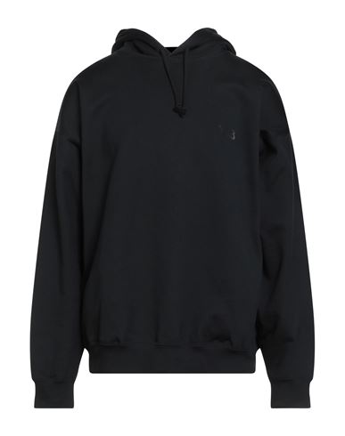Y-3 Man Sweatshirt Black Size S Cotton, Recycled Polyester In Black