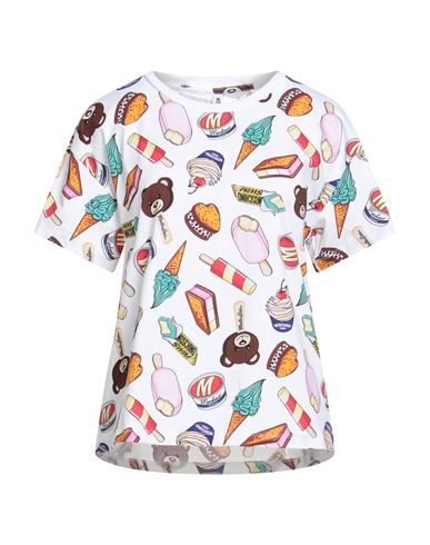 Moschino Swim Woman T-shirt White Size L Cotton, Eco Polyester