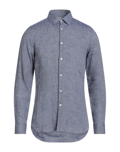 Lab. Pal Zileri Man Shirt Blue Size 15 ¾ Linen In Multi