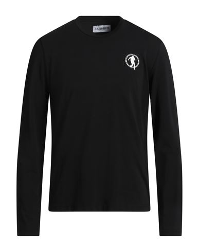 Bikkembergs Man T-shirt Black Size L Cotton, Lycra In Black