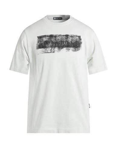 St-95 Man T-shirt Light Grey Size S Organic Cotton In Gray