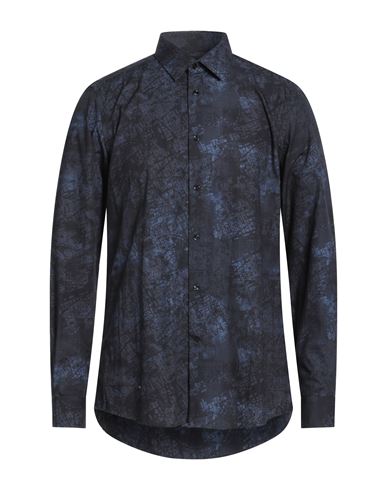 Lab. Pal Zileri Man Shirt Navy Size 16 ½ Cotton In Blue