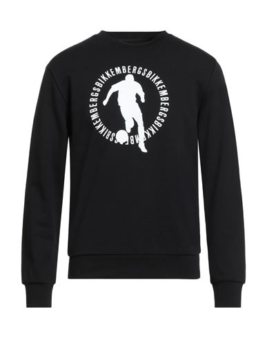 Bikkembergs Man Sweatshirt Black Size S Cotton In Black