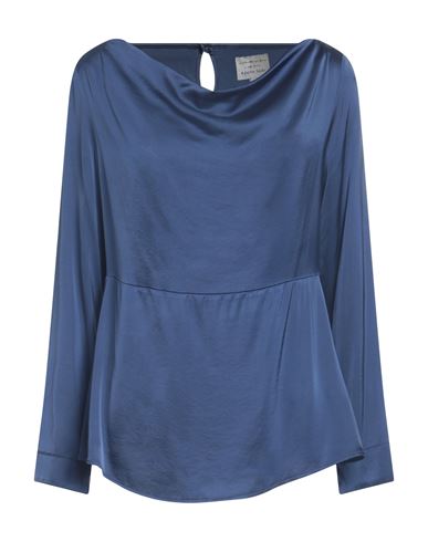 Alessia Santi Woman Top Navy Size 6 Viscose, Elastane In Blue
