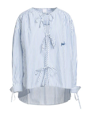Pinko Denim Woman Shirt Light Blue Size 8 Cotton, Polyamide In Blue