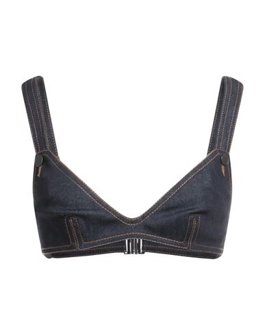 Tom Ford Woman Top Blue Size 0 Cotton, Polyester, Elastane In Blue