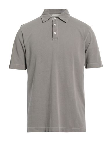 Daniele Fiesoli Man Polo Shirt Taupe Size L Cotton In Gray