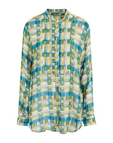 Massimo Alba Woman Shirt Military Green Size L Viscose, Wool In Multi