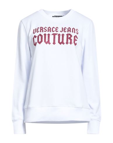 Versace Jeans Couture Woman Sweatshirt White Size L Cotton In White