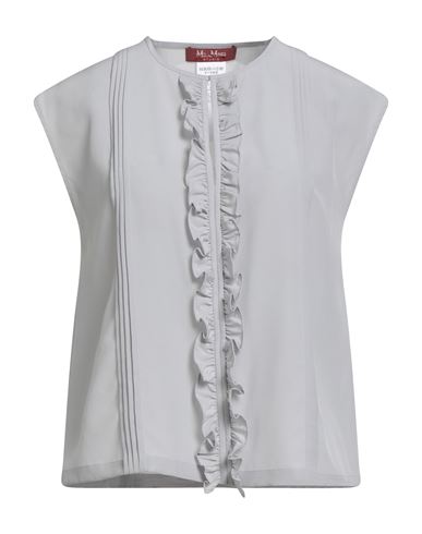 Max Mara Studio Woman Top Grey Size 12 Silk In Gray