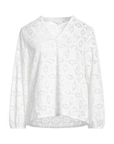 Xandres Woman Top White Size 12 Cotton