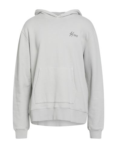 14bros Man Sweatshirt Grey Size L Cotton, Polyester In Gray