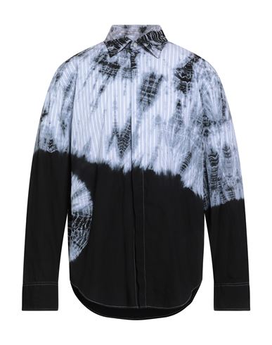 Msgm Man Shirt Sky Blue Size 15 ¾ Cotton In Black