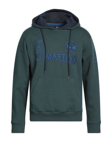 La Martina Man Sweatshirt Dark Green Size Xxl Cotton