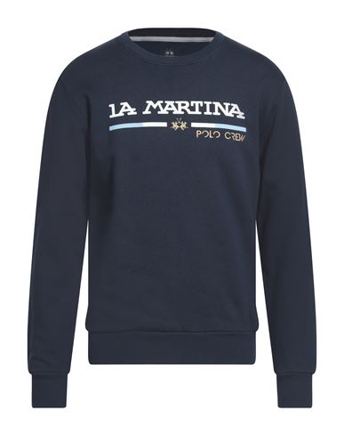La Martina Man Sweatshirt Midnight Blue Size Xxl Cotton