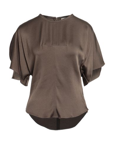 Isabel Marant Woman Top Khaki Size 8 Viscose, Acetate In Brown