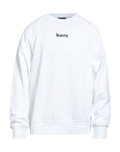 Disclaimer Man Sweatshirt White Size Xl Cotton