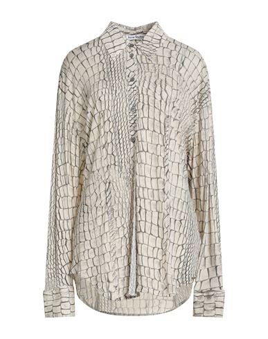 Acne Studios Woman Shirt Light Grey Size 10 Viscose In Multi