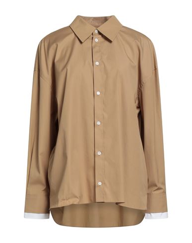 Marni Woman Shirt Sand Size 10 Cotton In Brown