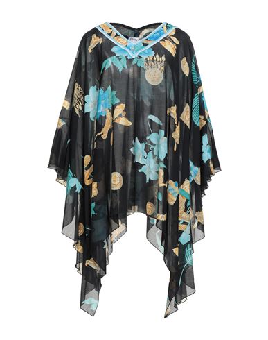 Leonard Paris Woman Cape Black Size 14 Cotton, Silk