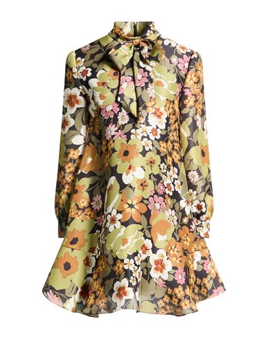 Celine Woman Mini Dress Military Green Size 6 Silk