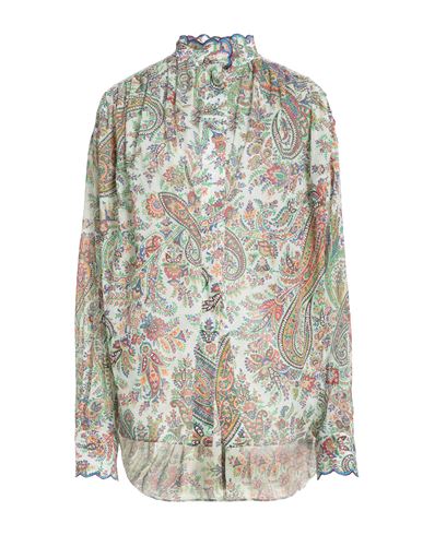Etro Woman Shirt Green Size 6 Cotton In Green