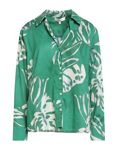 Marie Méro Woman Shirt Green Size 18 Cotton