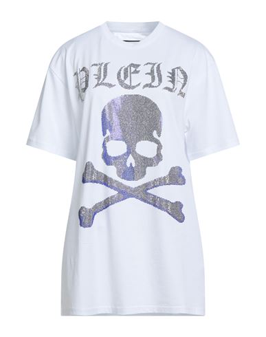 Philipp Plein Woman T-shirt White Size L Cotton