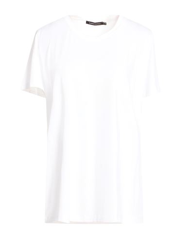 Xandres Gold Woman T-shirt White Size 4 Lyocell, Cotton, Elastane