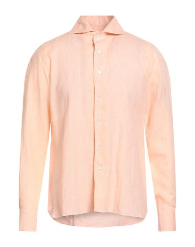 100 Hands Man Shirt Salmon Pink Size 16 Linen