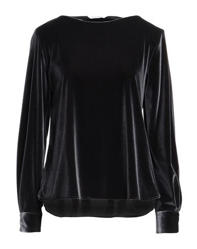 Caliban Woman Top Charcoal Size 8 Polyester, Elastane In Gray