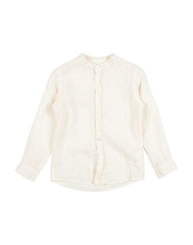 Paolo Pecora Toddler Boy Shirt Ivory Size 6 Linen In White