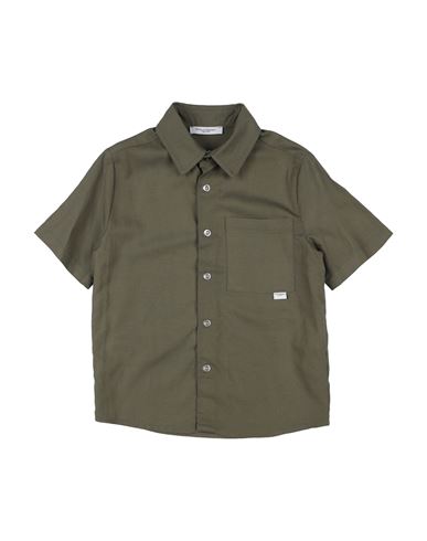 Paolo Pecora Toddler Boy Shirt Military Green Size 6 Viscose, Linen In Green