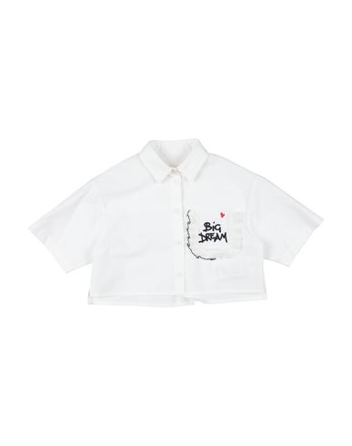 Simonetta Toddler Girl Shirt White Size 4 Cotton, Polyester In White