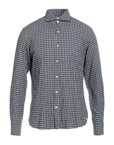 Giannetto Portofino Man Shirt Light Brown Size 16 Cotton In Blue