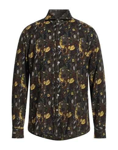 Giannetto Portofino Man Shirt Military Green Size 17 Cotton