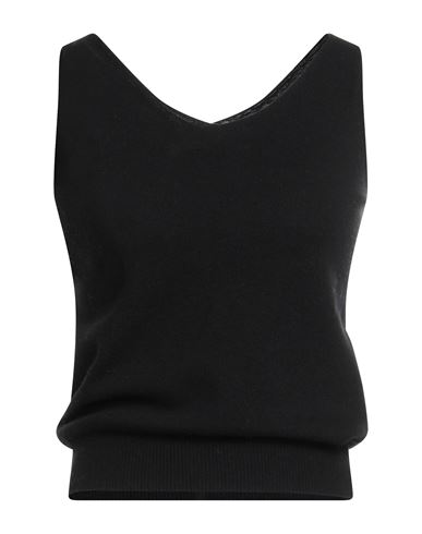 N.o.w. Andrea Rosati Cashmere N. O.w. Andrea Rosati Cashmere Woman Top Black Size S Wool, Viscose, Cashmere, Nylon
