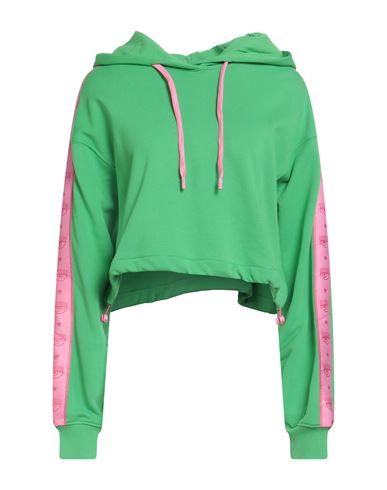 Chiara Ferragni Woman Sweatshirt Green Size Xl Cotton In Multi