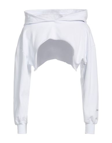 Hinnominate Woman Sweatshirt White Size M Cotton, Elastane