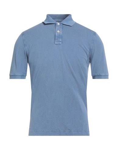 Fedeli Man Polo Shirt Pastel Blue Size 40 Cotton