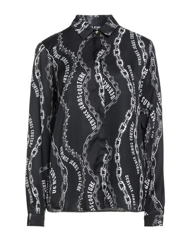 Versace Jeans Couture Woman Shirt Black Size 8 Viscose In Black