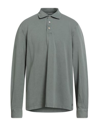 Fedeli Man Polo Shirt Military Green Size 50 Cotton