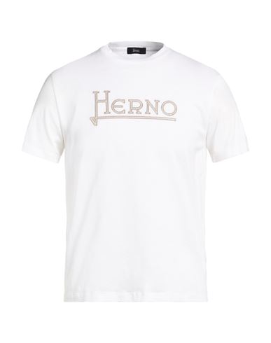 Herno Man T-shirt White Size 36 Cotton, Polyamide In White